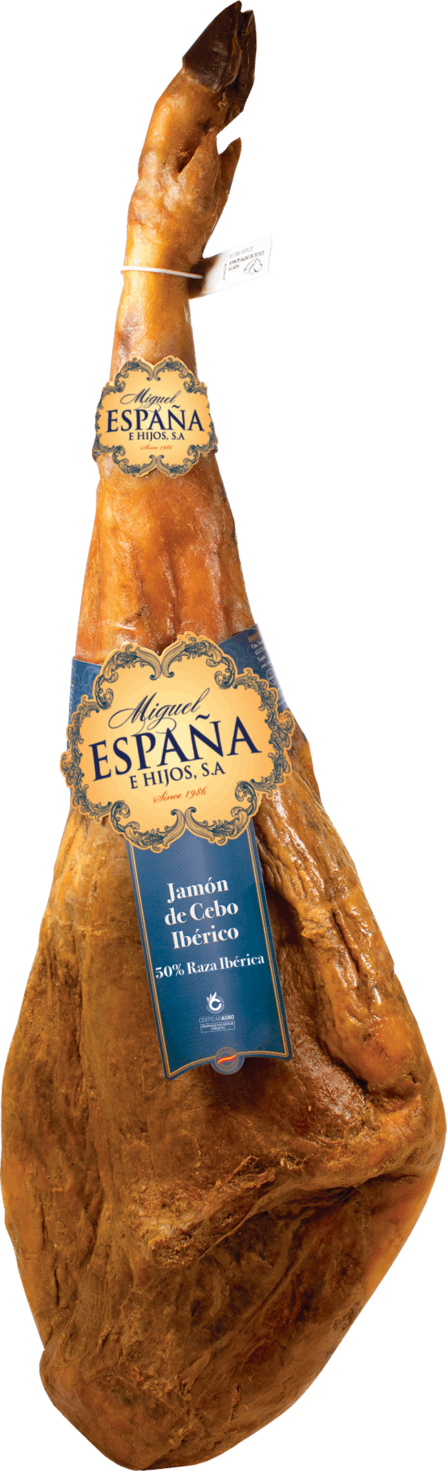 Jamón de Cebo Ibérico 50% Raza Ibérica,  ,  Miguel España e Hijos.